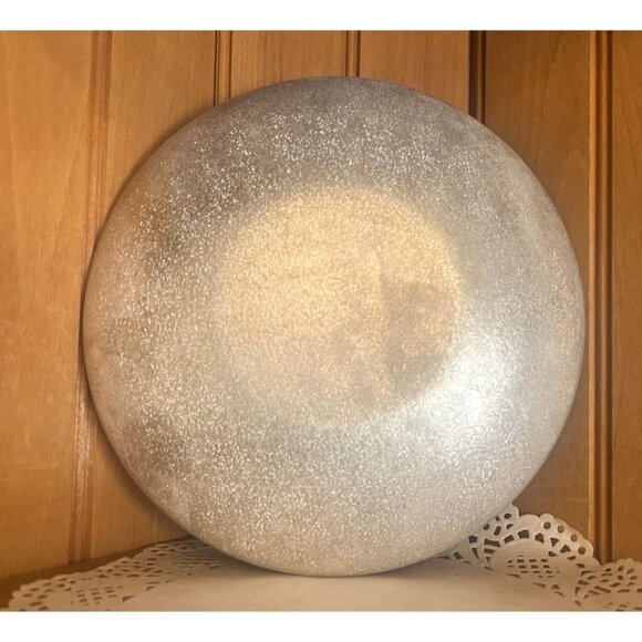 Vintage MCM Mosaic Plate Pink White Green Heart Tile Design Metallic Accents 8" - Picture 3 of 4